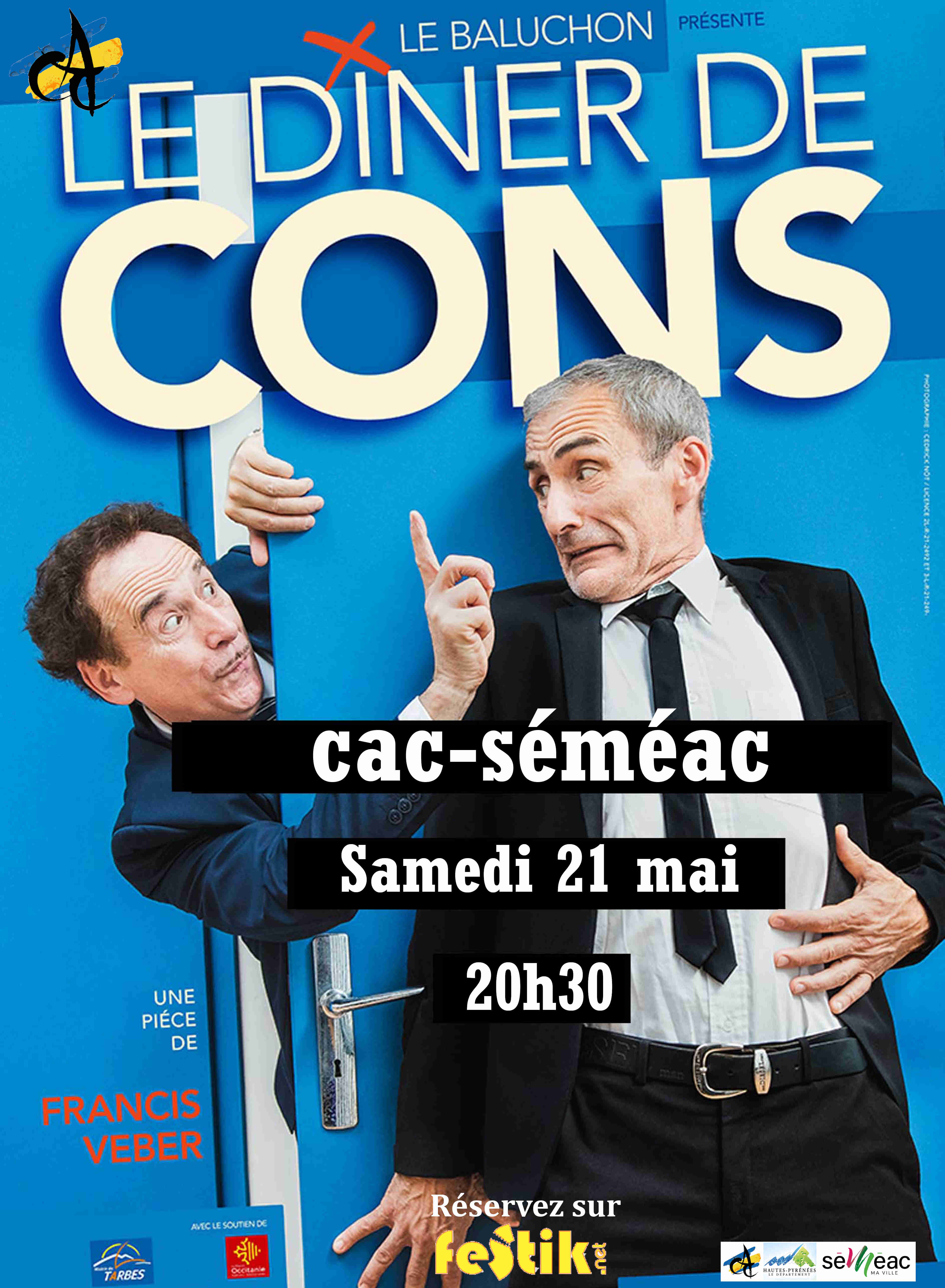 Théâtre  « Le dîner de cons » pièce de Francis Veber par la Cie du Baluchon.