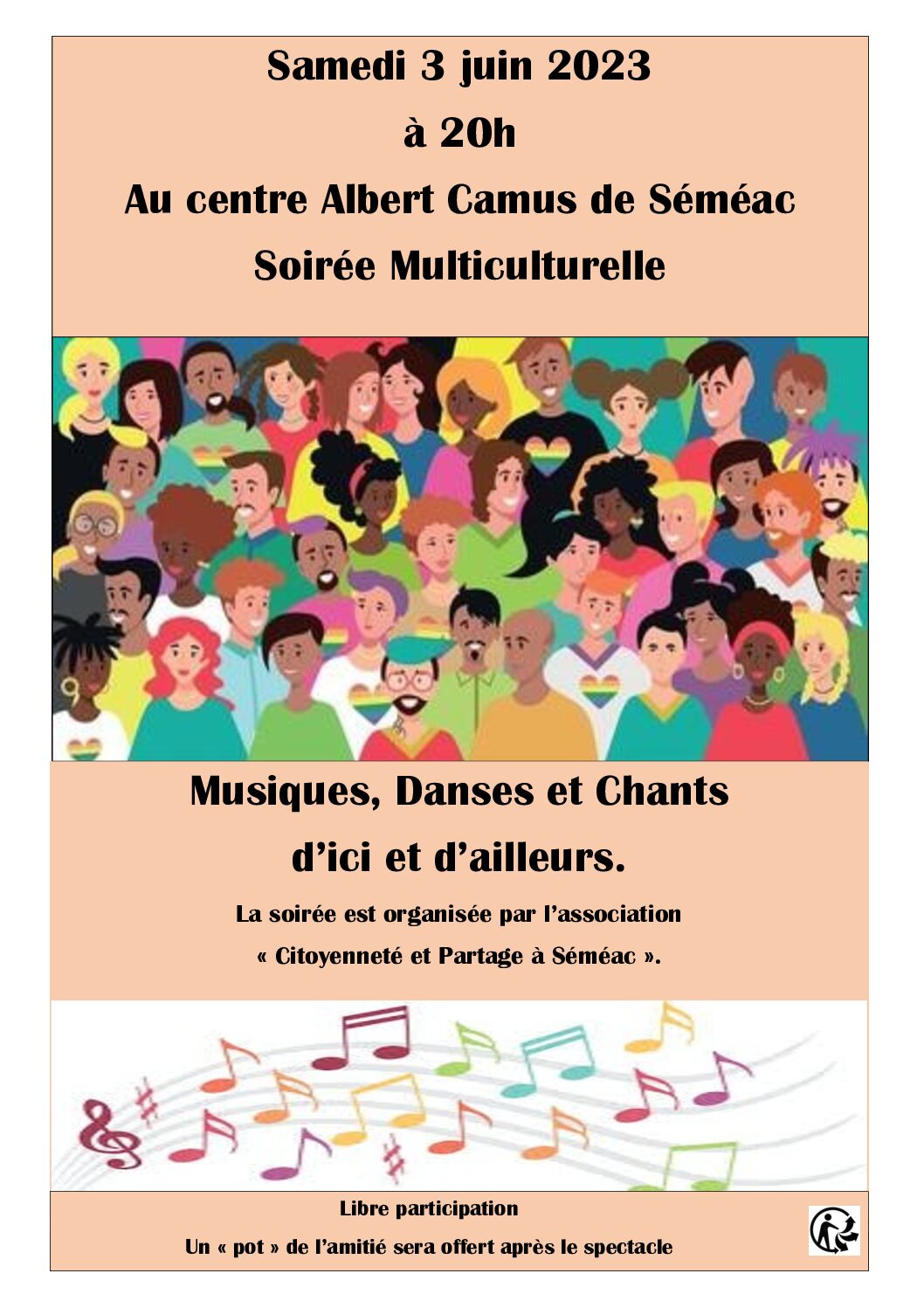 Soirée Interculturelle : Chants, Danses et Musiques du monde proposé par l’association  » Citoyenneté et Partage » de Séméac « 