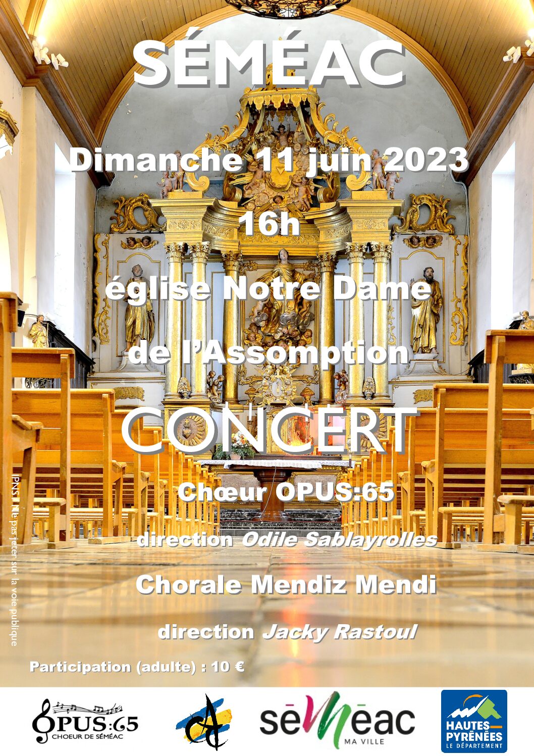 Concert  : Chœur OPUS 65  et Chorale MENDIZ MENDI